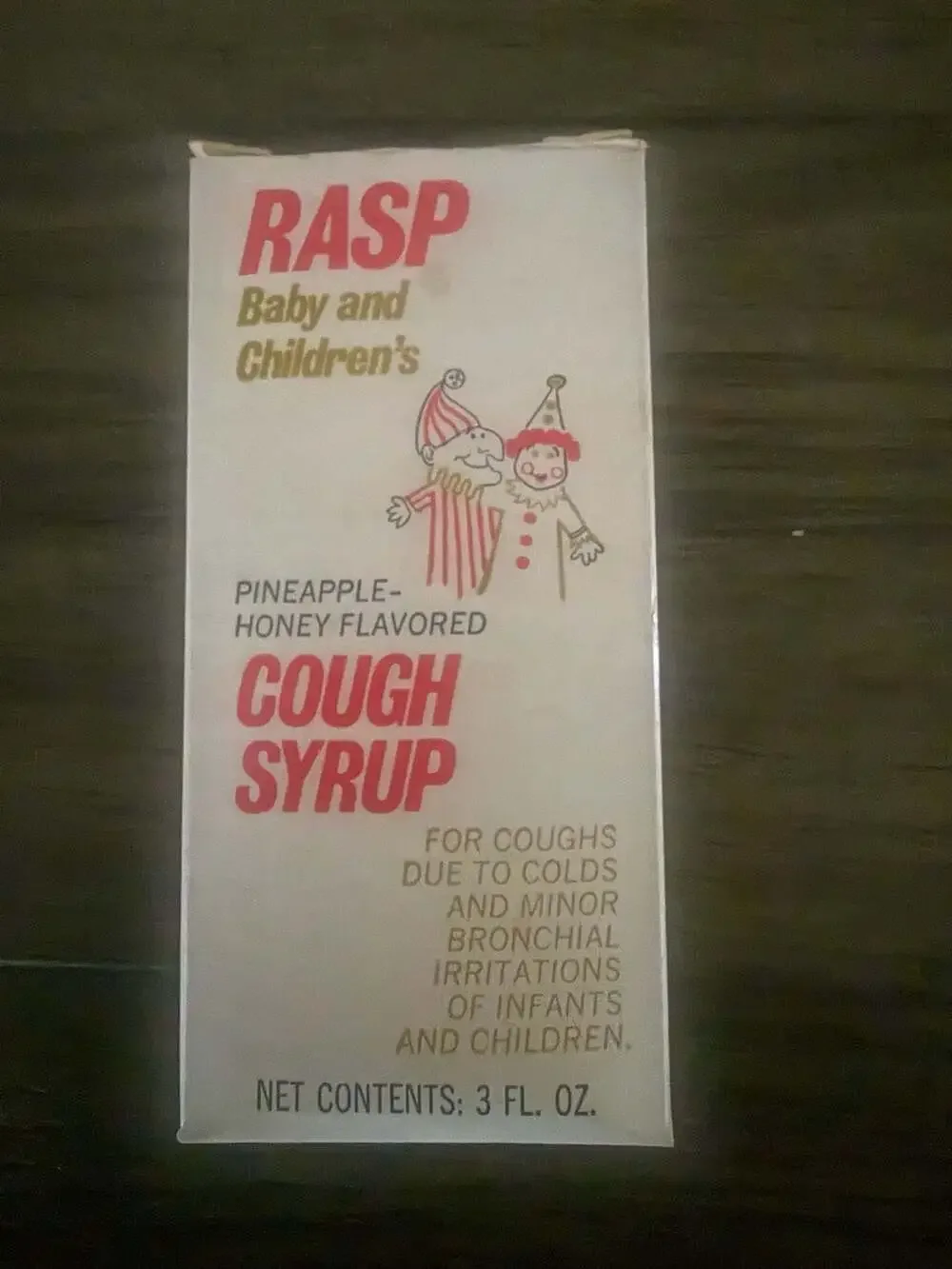 Vintage RASP Baby and Children's Pineapple-Honey Flavored Cough Syrup